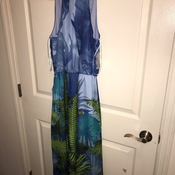 Julia Jordan Summer Halter Top Maxi Dress Size 8 - Picture 3 of 8